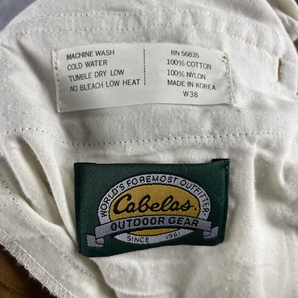 Cabelas Hunting Pants Mens 36x30 Brown Brush Guard Outdoor Workwear Field - Picture 10 of 16